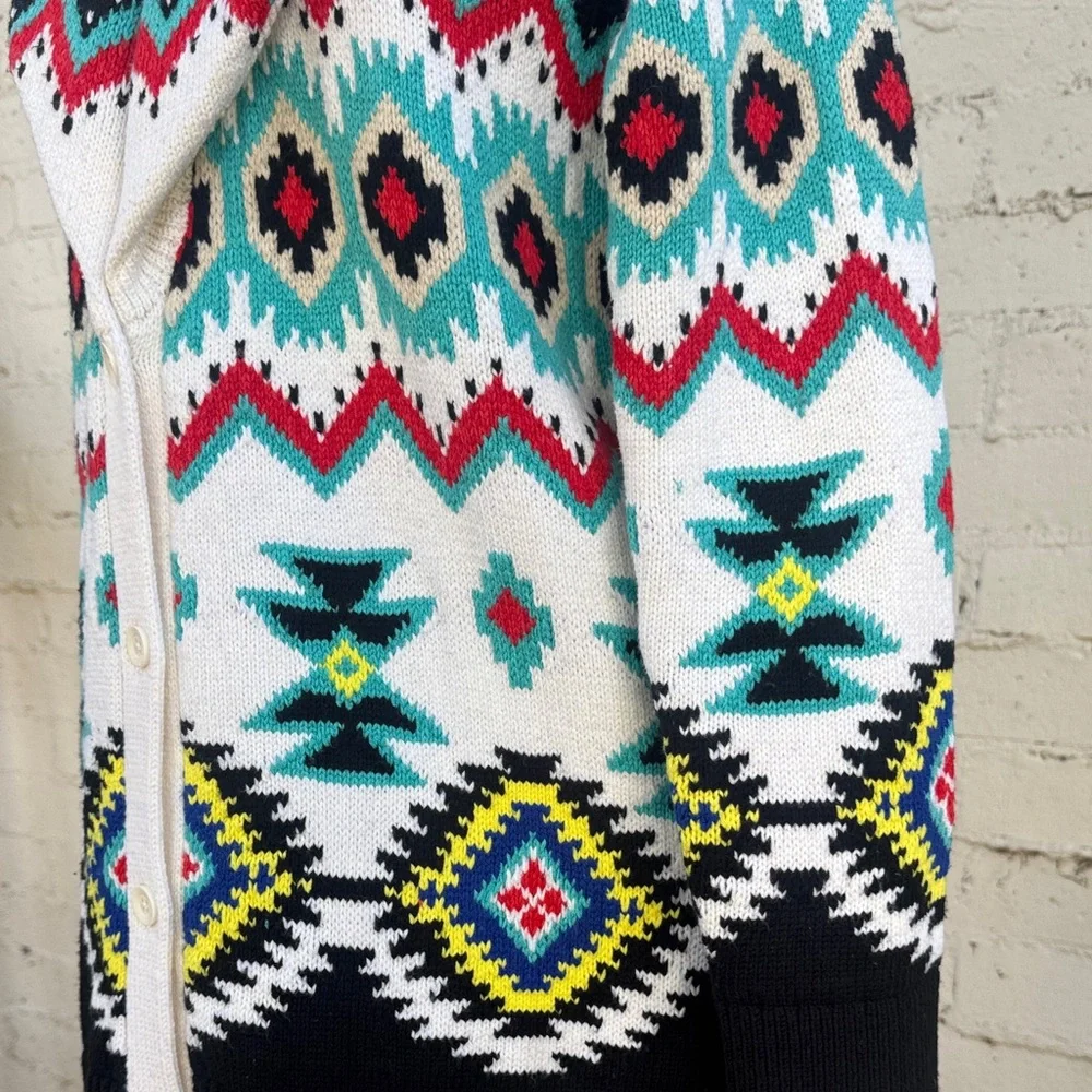 Alice + Olivia Jenn Fair Isle Cardigan Size XS